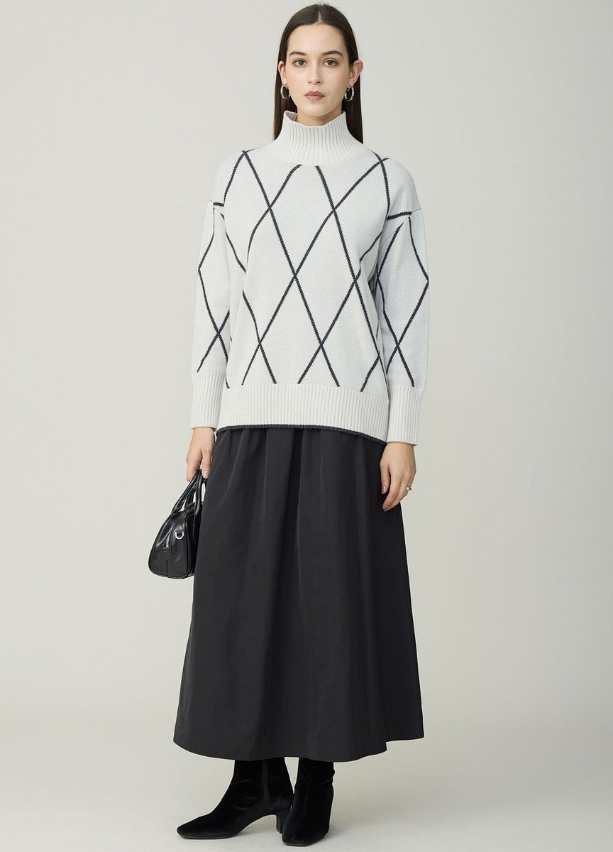 塔夫綢A字鬆緊傘裙